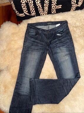 Cafe Jeans Dark Wash Straight Leg Jeans - Blue size 11